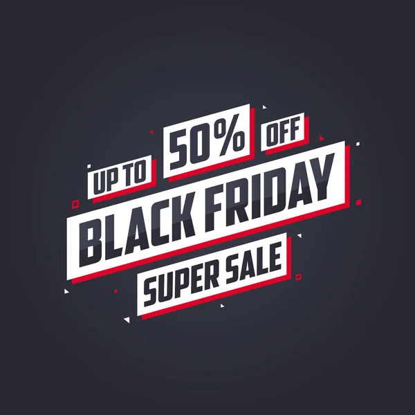 Black Friday Banner Venta Cartel Hasta Descuento Viernes Negro Venta — Vector de stock