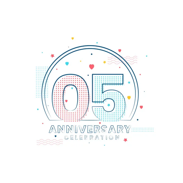 Years Anniversary Celebration Modern Anniversary Design — Stock Vector