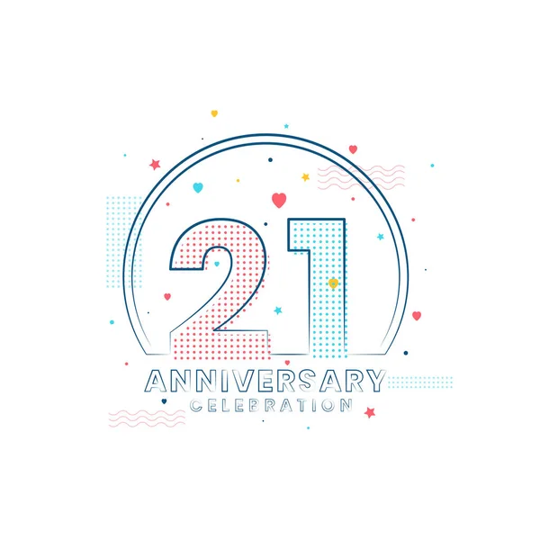Years Anniversary Celebration Modern Anniversary Design — Image vectorielle