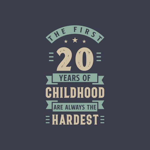 Πρώτα Χρόνια Της Παιδικής Ηλικίας Είναι Πάντα Πιο Δύσκολη Ετών — Διανυσματικό Αρχείο