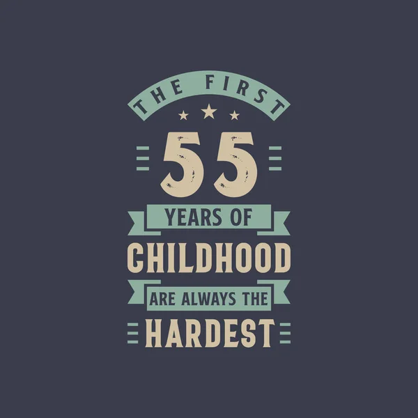 Los Primeros Años Infancia Son Siempre Los Más Difíciles Años — Vector de stock
