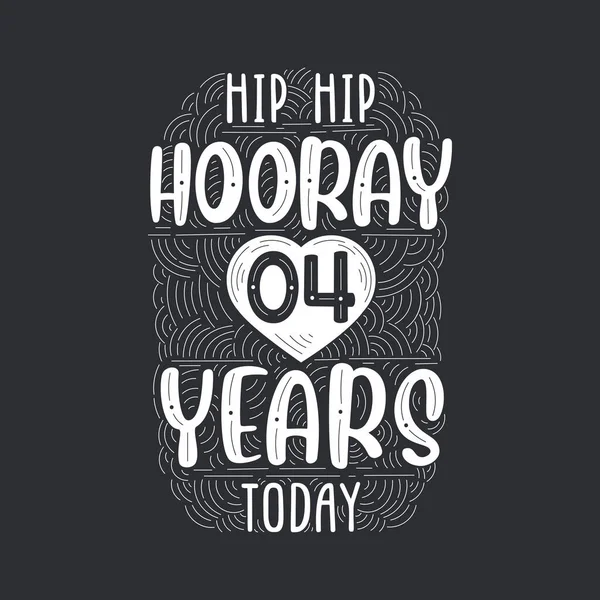 Hip Hip Hooray Χρόνια Σήμερα Γενέθλια Επέτειο Εκδήλωση Επιστολόχαρτα Για — Διανυσματικό Αρχείο