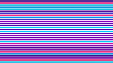 Yatay renk uyumu. Tekrarlayan mor, mavi, pembe ve turkuaz çizgileri optik bir ritim ve görsel nefes oluşturur.