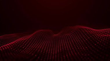 Parlayan noktaların renkli renkli bir dalgası. Karanlık bir arkaplanda hareket eden dalgaların illüzyonunu yaratıyor. Görselleştirme, teknoloji ve sanatı birleştiren dinamik bir 3 boyutlu dalgaya benziyor. 3B Görüntü