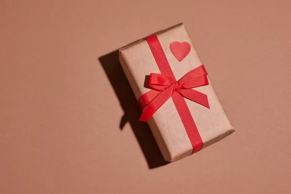 Composición San Valentín Con Espacio Para Copias Caja Regalo Regalo — Foto de Stock