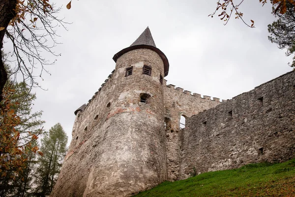 Большой Каменный Замок Построенный Xiv Веке Защиты Торговых Путей Польшу — стоковое фото