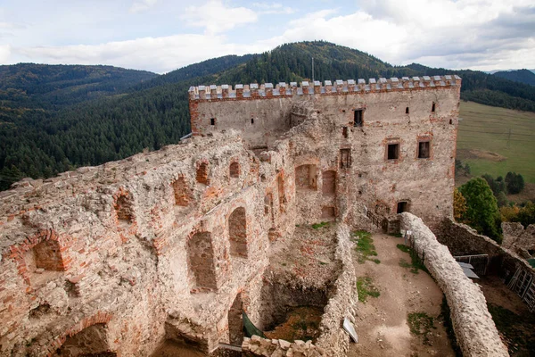 Velký Kamenný Hrad Postavený Století Ochranu Obchodních Cest Polska — Stock fotografie