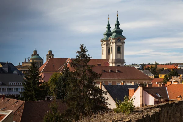 Eger Jest Najbardziej Znany Swojego Zamku Łaźni Termalnych Barokowych Budynków — Zdjęcie stockowe