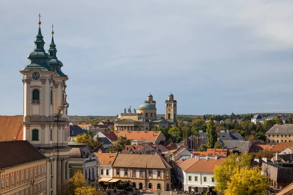Eger Best Known Its Castle Thermal Baths Baroque Buildings Northernmost — Stock Photo, Image