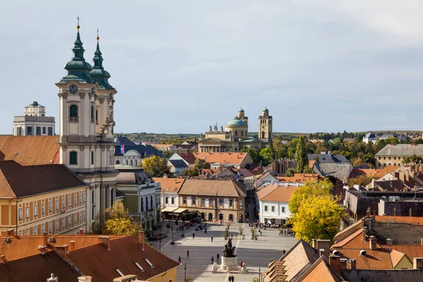 Eger Best Known Its Castle Thermal Baths Baroque Buildings Northernmost — Stock Photo, Image