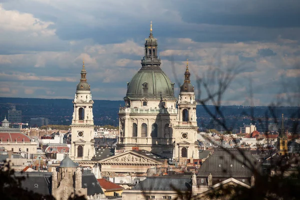 Centralnej Części Budapesztu Wzdłuż Dunaju Jest Zaliczany Światowego Dziedzictwa Unesco — Zdjęcie stockowe