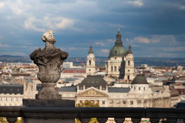 Centralnej Części Budapesztu Wzdłuż Dunaju Jest Zaliczany Światowego Dziedzictwa Unesco — Zdjęcie stockowe