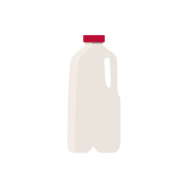 Illustration Vectorielle Plate Lait Dans Une Cruche Plastique Demi Gallon — Image vectorielle