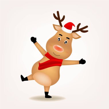 Mutlu Noeller arkadaşlar. Ren geyiği karşılama bildirgesi arkaplanı izole et.