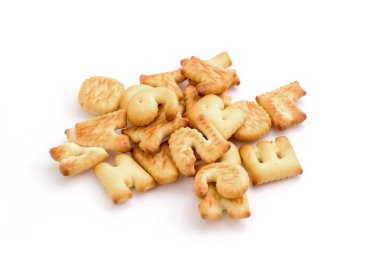 ABC kırık beyaz arka plan üzerinde