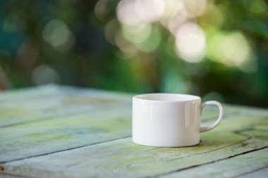 ahşap grunge masada Kupası