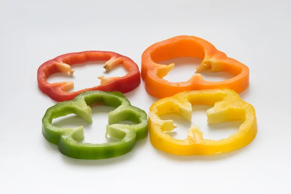 kırmızı biber veya beyaz zemin üzerine tatlı biber