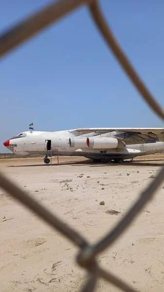 Заброшенный Самолет Il76 Пустыне Оаэ — стоковое фото