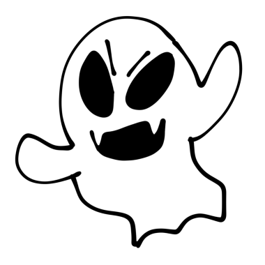 Cadılar Bayramı için Ürkütücü Hayalet tasviri