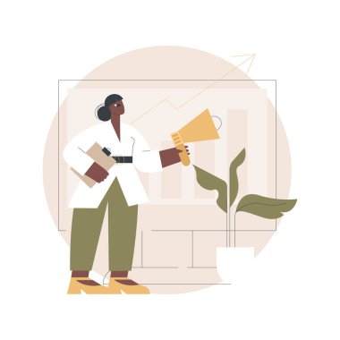 Performans pazarlama soyut konsept vektör çizimi.