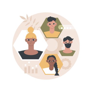 İnsan kaynakları soyut konsept vektör çizimi.