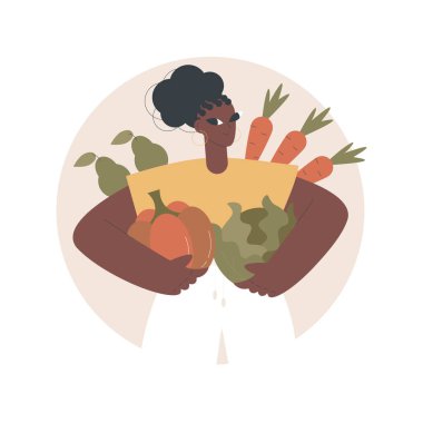 Soyut konsept vektör illüstrasyonu hasat ediliyor.