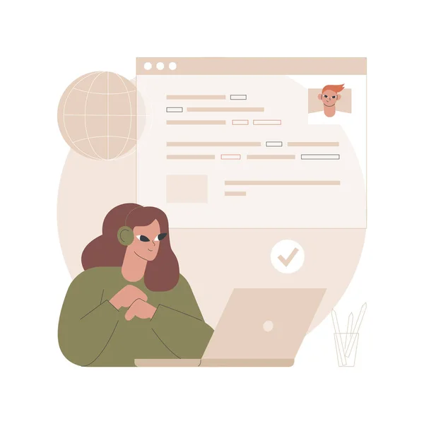 Online-Tutor abstraktes Konzept Vektor Illustration. — Stockvektor