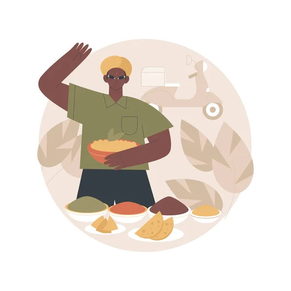 Cucina indiana concetto astratto vettoriale illustrazione. — Vettoriale Stock