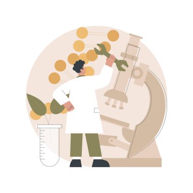 Genetik mühendisliği soyut konsept vektör çizimi.