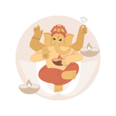 Hinduizm soyut konsept vektör çizimi.