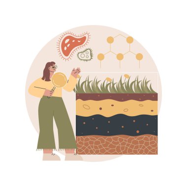 Toprak bilimi soyut konsept vektör çizimi.