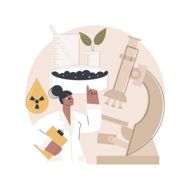 Toprak analizi soyut konsept vektör çizimi.