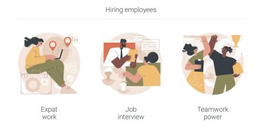 Çalışanların soyut konsept vektör çizimleri işe alınması.