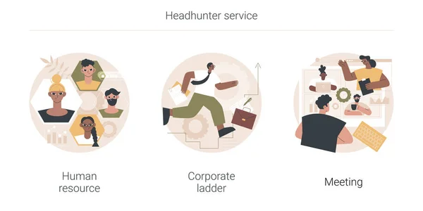 Headhunter υπηρεσία αφηρημένη έννοια εικονογράφηση διάνυσμα. — Διανυσματικό Αρχείο