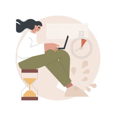 Son teslim tarihi soyut konsept vektör çizimi.