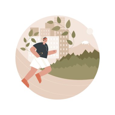 Ekolojik yeşil yol soyut konsept vektör çizimi.