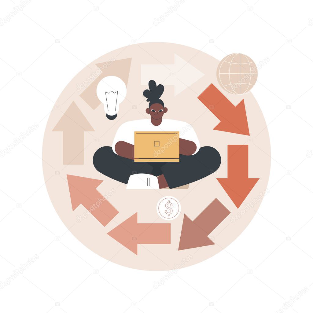 Agile project management abstract concept vector illustration.