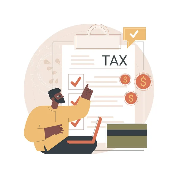 Personal income tax abstract concept vector illustration. — Stock Vector