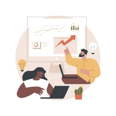 İş brifingi soyut konsept vektör çizimi.