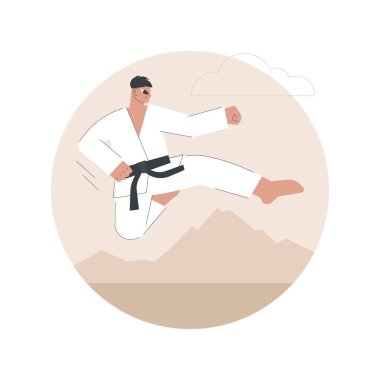 Dövüş Sanatları soyut konsept vektör çizimi.