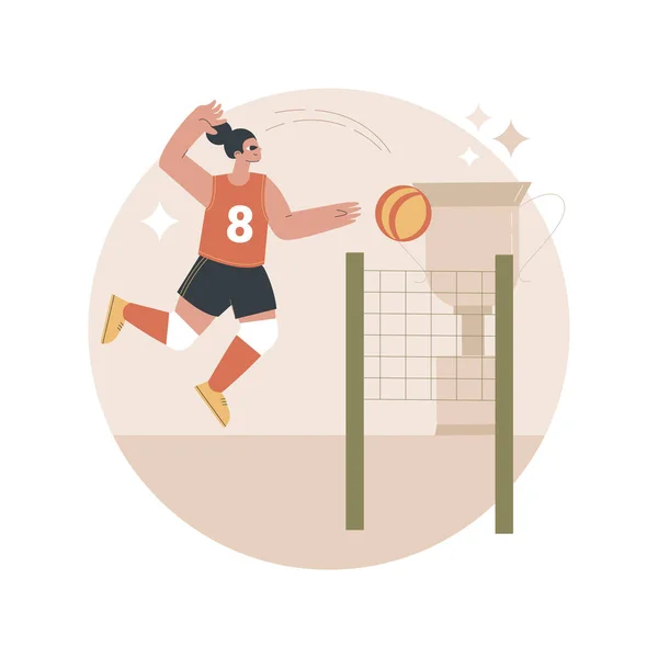 Volleyboll abstrakt begrepp vektor illustration. — Stock vektor