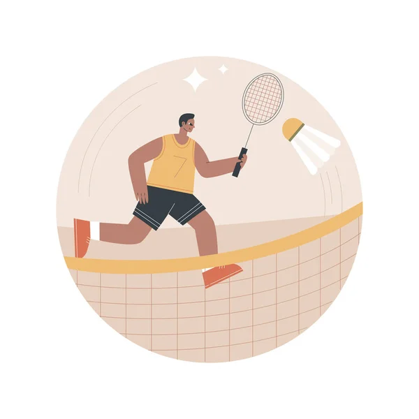 Badminton soyut konsept vektör çizimi. — Stok Vektör