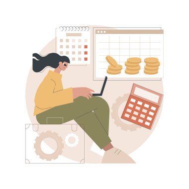 Bütçe planlama soyut konsept vektör çizimi.