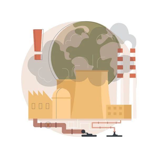 Industrielle Umweltverschmutzung abstraktes Konzept Vektor Illustration. — Stockvektor