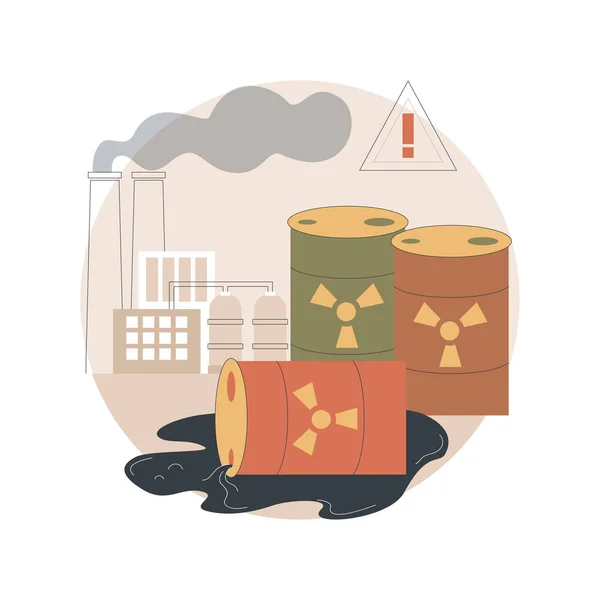 Radioaktywne zanieczyszczenie abstrakcyjne pojęcie wektor ilustracji. — Wektor stockowy