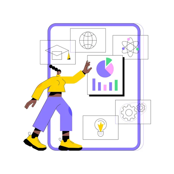 Sistema di gestione dell'apprendimento concetto astratto illustrazione vettoriale. — Vettoriale Stock