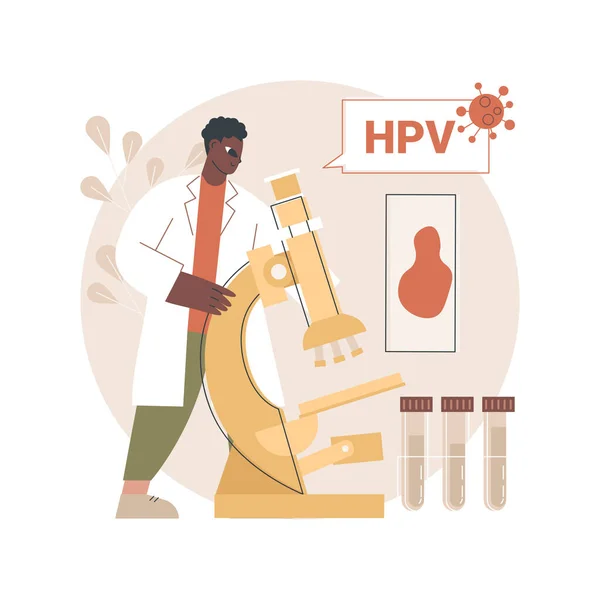 HPV test astratto concetto vettoriale illustrazione. — Vettoriale Stock