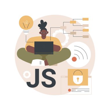 JavaScript soyut konsept vektör çizimi.