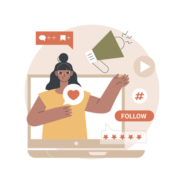 Продвижение абстрактных концептуальных векторных иллюстраций.