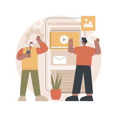 Teknoloji açığı soyut konsept vektör çizimi.